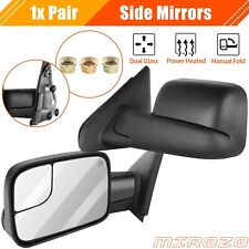 MIROZO For 02-09 Dodge Ram 1500 2500 3500 Tow Mirrors Power Heated Flip-Up Pair picture