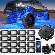 MICTUNING C2 Led Rock Lights for Trucks - 16 Pods RGBW LED Underglow App Control picture