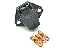 New Phillips Industries 15-328 Dual Pole Socket for Trailer Battery Pack picture