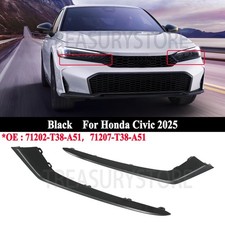 For Honda Civic 2025 Front Bumper Grille Trim Molding Kit Left & Right 2Pcs  picture