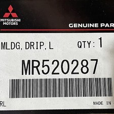 OEM 2002-2007 Genuine Mitsubishi Lancer Left Hand Roof Drip Mold MR520287 picture