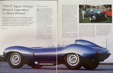 1954 1955 1956 1957 JAGUAR D-TYPE 10 pg COLOR Article picture