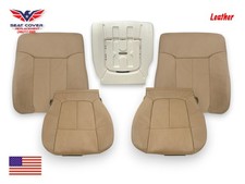 2011-2016 Perforated Seat Covers For Ford F250 F350 Lariat Adobe Tan Leather picture