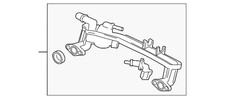 Genuine Jaguar Engine Coolant Outlet Flange AJ814053 picture