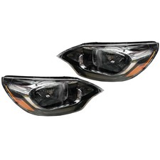 For 2012 2017 Kia Rio Sedan Halogen Headlight Assembly Left Right Pair Set 2pc picture