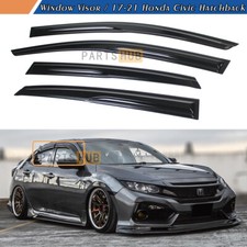 For 2017-2021 Honda Civic Hatchback JDM Mugen Style Window Visors Rain Guards picture