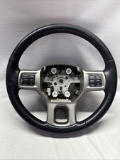2013-2018 Dodge Ram 1500 2500 3500 Laramie Black Leather Heated Steering Wheel picture