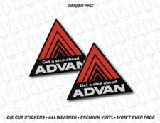 2x Advan Racing Yokohama Triangle Sticker decal NSX s2000 Type R DC2 EK9 EG6 JDM picture