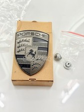 Genuine Porsche Exclusive Turbonite Front hood Crest Emblem 95C-853-601-A picture