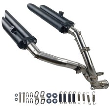 For Yamaha YZF R1 2009 -2014 YZFR1 YZF-R1 Exhaust Front Mid Pipe Muffler Tips US picture