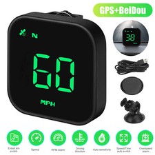 Digital GPS Speedometer Car HUD Head Up Display MPH KMH Compass Overspeed Alarm picture