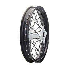 Tusk Impact Complete Rear Wheel 18 x 2.15 Black Rim/Black Spoke/White Hub picture