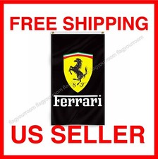 Ferrari Banner 3X5 Italy Enzo Signature Flag Grommets Garage  picture