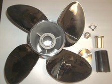 MERCRUISER ALPHA BRAVO 1 STAINLESS STEEL 4 BLADE PROPELLER PROP 14 1/8  X 19P picture