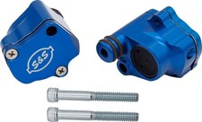 S&S CYCLE 900-1186 Billet Head Breather Kit - Anodized Blue - M8 picture