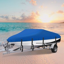 17ft 18ft 19ft Heavy Duty Boat Cover Speedboat Marine Grade Fits V-Hull Tri-Hull picture