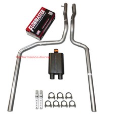 87-96 Ford F150 F250 4.9 5.0 5.8 Truck Dual Exhaust w/ Flowmaster Super 44 picture