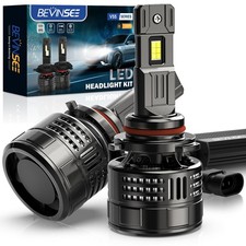 BEVINSEE V55 9005 HB3 LED Headlight Bulbs Lights Canbus Error Free High Low Beam picture