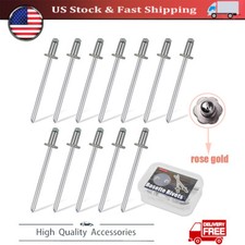 12x Nos Dash Rivets Stainless Steel for GM Ford Chrysler AMC VIN Door Tag W/box picture