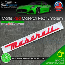 Maserati Matte Red Emblem 3D Trunk Logo Badge Nameplate OEM GT Ghibli Levanti picture