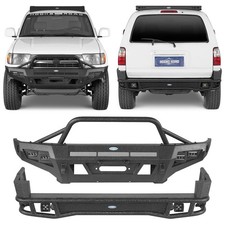 Off-Road Front Rear Bumper w/Winch Plate,LED Lights For 1996-2002 Toyota 4Runner picture