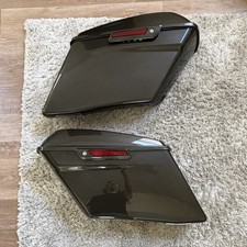 Genuine OEM Harley Davidson Stretched Saddlebags 2014-23 Touring River Rock Gray picture