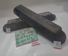 Lead Ballast Bar 100 Lbs. Vtg. Old Boat Weight 2x  50 lb. Ec. Local Pick Florida picture