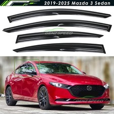 For 2019-2026 Mazda 3 Sedan JDM Mugen Style Window Visors Rain Guards Deflectors picture