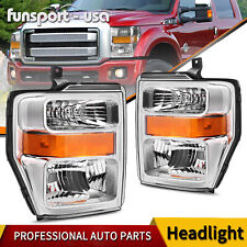 Fits For 2008-2010 Ford F250 F350 F450 Super Duty Pickup Headlights Lamps Pair picture