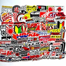 100PCS JDM Stickers Pack Car Motorcycle Racing Motocross Helmet Vinyl Decals Lot picture