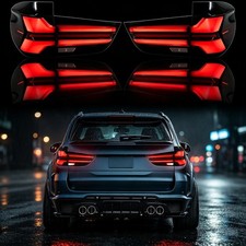 FULL LED SMOKED Sequential Tail Lights For BMW X5 F15 2014-2018 Rear Lamps LH+RH picture