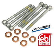 for Mercedes Dodge Diesel Lower Fuel Injector Nozzle Seal Copper & Bolt set 6cyl picture