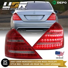 DEPO Facelift Look Red/Clear LED Tail Light For 07-09 Mercedes Benz W221 S Class picture