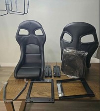 Porsche 996 911 GT Style Seats GT2 GT3 Replica Leather Carbon Fiber Back Crest picture