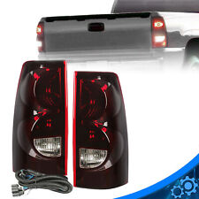 2x Dark Red Tail Lights Lamps w/Bulbs For 03-06 Chevy Silverado 1500 2500 3500 picture