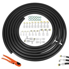 Universal R134a Air Conditioning Hose Kit w/O-Ring & Fittings AC Hoses Kit 27PCS picture