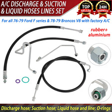 A/C Hoses Lines Set For 1976-1979 Ford F-100 F-150 & Bronco V8 Engine 1978-1979 picture