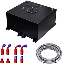 10 Gallon Aluminum Fuel Cell Gas Tank Cap & Level Sender & Nylon Fuel Line Kit picture