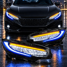 VLAND Full LED Projector Headlights For 2016-2021 Honda Civic w/Sequential picture