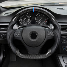 PUREYEMAN Carbon Fiber Steering Wheel For BMW E90 E92 E93 M3 328i 335i 2005-2013 picture