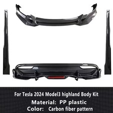 2024/26 Tesla Model 3 Aero Kit Accessories Front lip Rear Diffuser Side Skirts picture