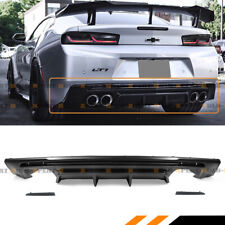 For 16-2024 Chevy Camaro Shark Fin Rear Bumper Diffuser W/ Smoked Reflector Lens picture