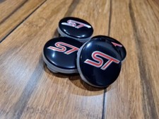 For Ford Set of 4x54mm Black ST Wheel Center Caps Edge Escape picture