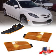 Amber Lens Front Bumper Side Marker Reflector Lights Lamps For 2009-2013 Mazda 6 picture