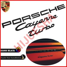 Gloss Black Porsche Cayenne Turbo Letters Rear Badge Emblem Deck Lid Nameplate picture