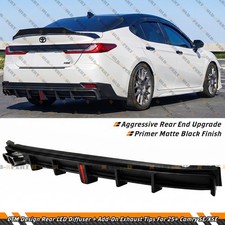 For 2025-26 Toyota Camry SE XSE CTM Matte Black LED Rear Diffuser + Exhaust Tips picture