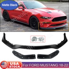 FOR 18-2022 MUSTANG GT ECOBOOST RT STYLE FRONT BUMPER CHIN LIP SPOILER SPLITTER picture