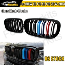 M-Color Gloss Black Front Kidney Grille For 2014-2018 BMW X5 X6 F15 F16 X5M X6M picture