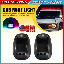 2-20x Solar Powered Roof RGB Strobe Light Wireless Smoked Fit off-road vehicles picture
