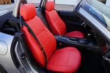 for BMW Z4 2003-2008 IGGEE S.LEATHER CUSTOM FIT 2 FRONT SEAT COVERS 13 COLORS picture